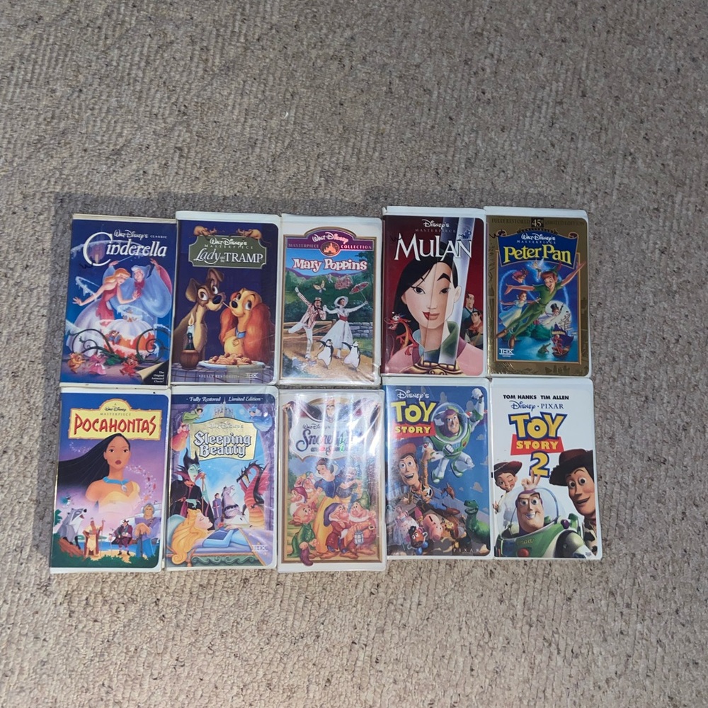 Lot of Disney VHS Movies